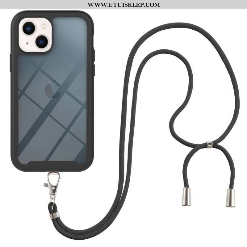 Etui do iPhone 15 ze Sznurkiem Przezroczysty Sznur